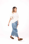 T-shirt dettaglio Macramè Panna donna Miss love - 2