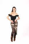 Gonna Midi Camouflage con Pizzo Accoppiato donna Miss love - 5