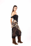 Gonna Midi Camouflage con Pizzo Accoppiato donna Miss love - 4