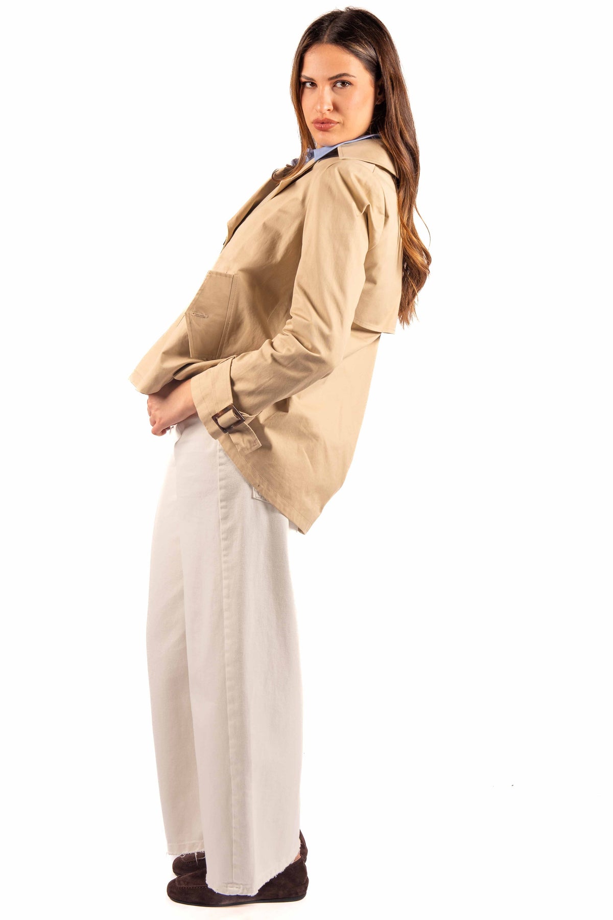 Trench Corto Beige donna Tensione in - 2