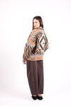 Cardigan Jacquard Con Frange donna Tensione in - 4