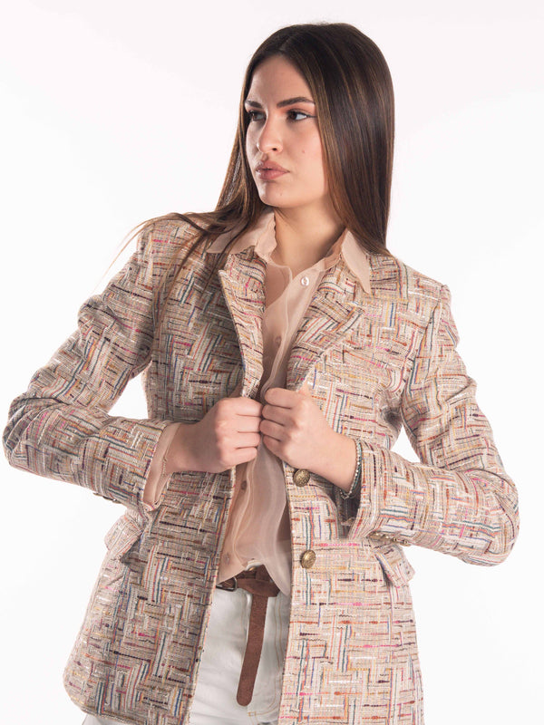 Blazer in Tweed Fantasia da donna Tensione in