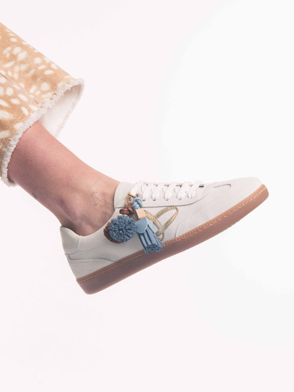 Sneaker Camoscio Bianco con Accessorio da donna Ovye