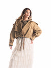 Trench Crop Cammello donna Tensione in - 1