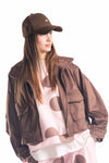Giubbino Con Tasche Patch Marrone donna Miss love - 1