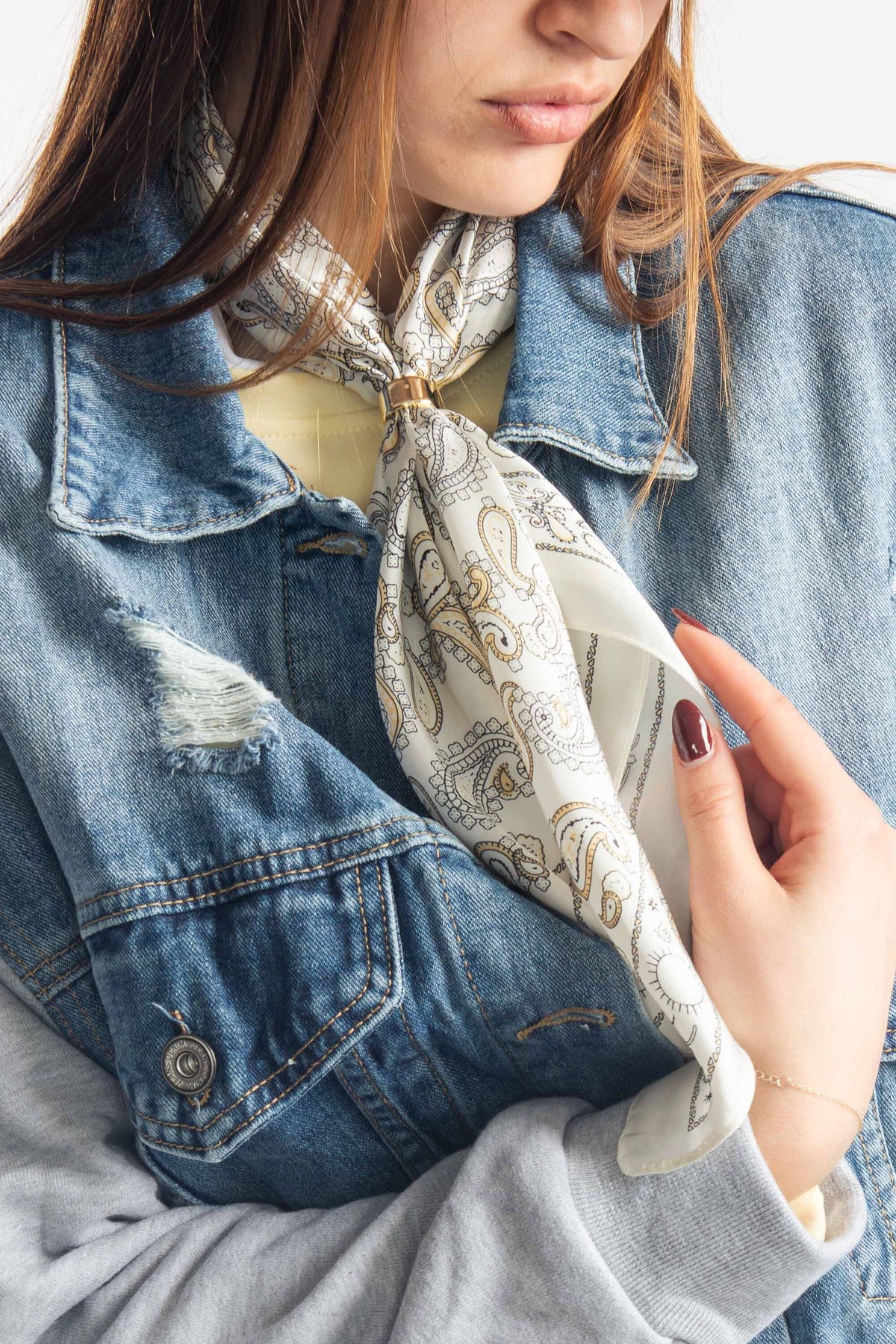 Foulard con Fermo e Stampa donna Miss love - 1