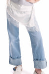 Jeans Straight Fit con Risvolto donna Miss love - 1