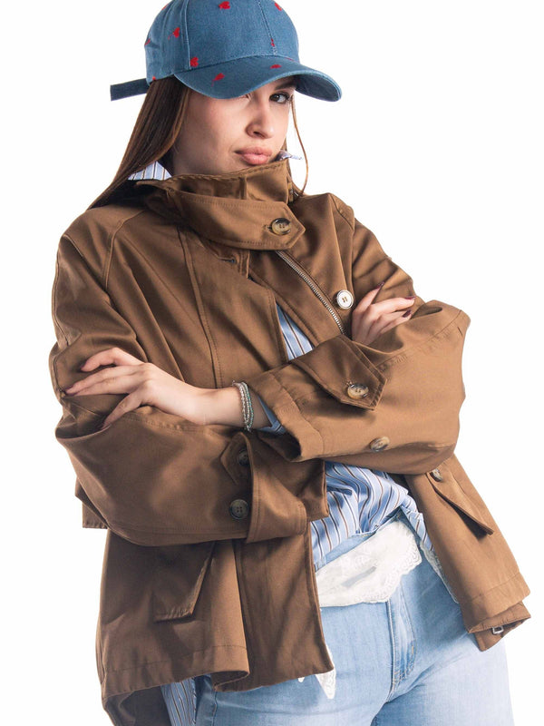 Impermeabile Tabacco da donna Miss love
