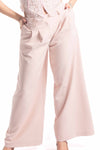 Pantaloni Wide Leg Cipria donna Miss love - 1