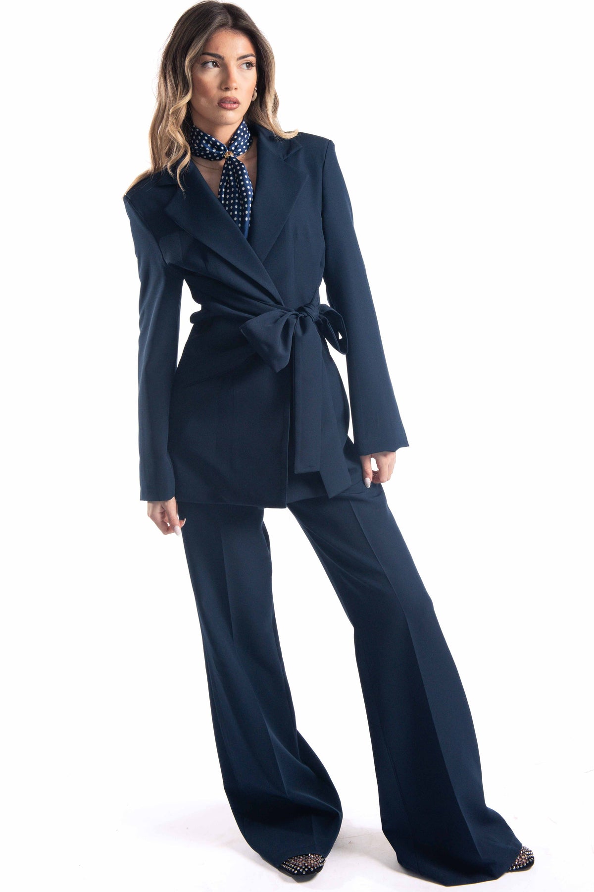 Completo Blu con Blazer a Vestaglia donna Miss love - 1