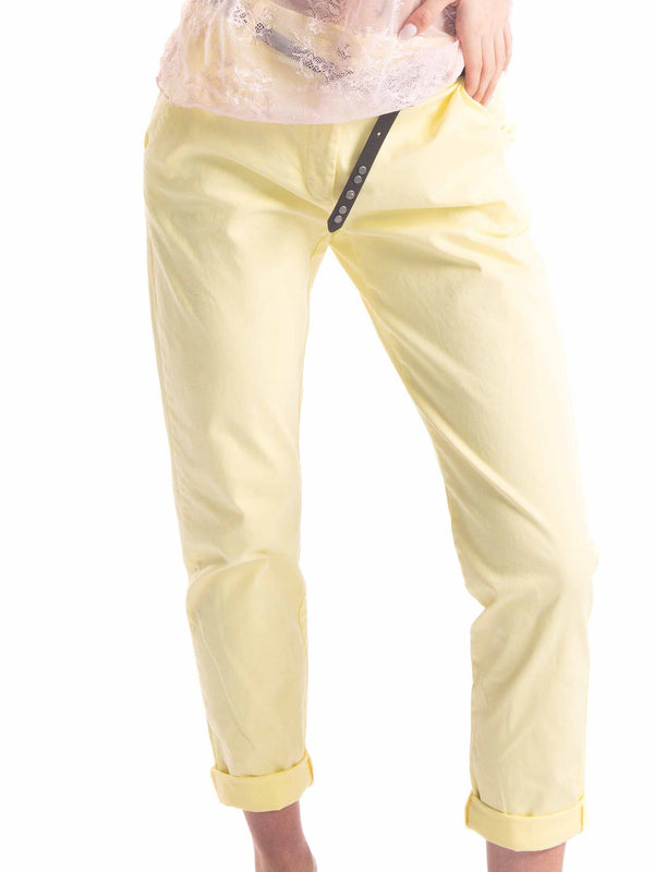 Pantaloni Chino Slim fit Gialli da donna Miss love