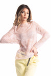 Blusa in Pizzo Semitrasparente Rosa donna Miss love - 1