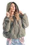 Bomber con Cappuccio Militare donna Miss love - 1