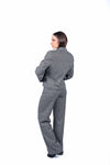Pantaloni Sartoriali Dritti in Tweed Grigio donna Tensione in - 5