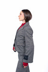 Giacca Strutturata in Tweed Grigio con Maniche a Campana donna Tensione in - 3