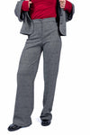 Pantaloni Sartoriali Dritti in Tweed Grigio donna Tensione in - 1