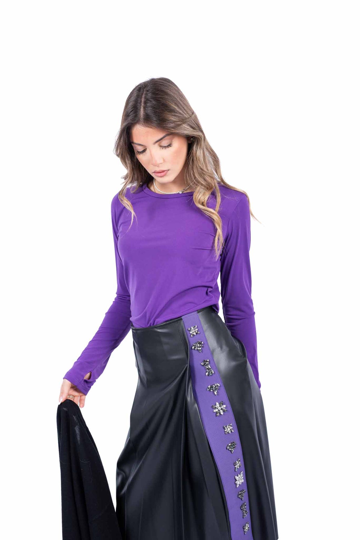 Maglia Basic Viola donna Tensione in - 2