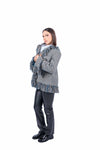 Giacca Oversize in Pied de Poule con Frange donna Tensione in - 3