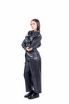 Pantaloni Sartoriali in Ecopelle Nera con Cintura donna Tensione in - 2