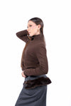 Maglia Pullover Marrone con Collo Lupetto donna Tensione in - 5