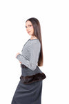 Maglia Henley a Righe Panna/Grigio donna Tensione in - 2