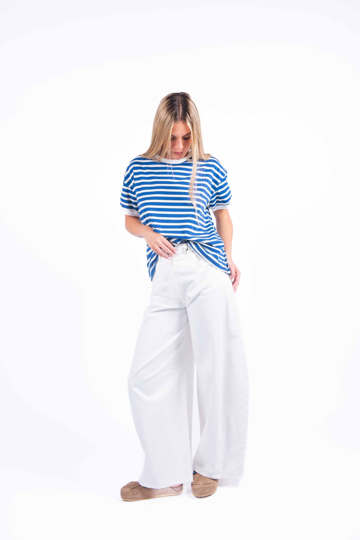 Jeans Balloon Fit Bianchi donna Tensione in - 3