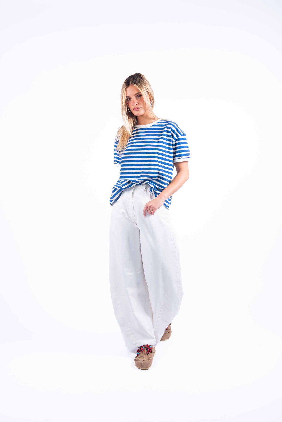 Jeans Balloon Fit Bianchi donna Tensione in - 4