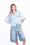Bermuda Denim donna Tensione in - 4
