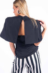 Top Volumetrico con Cappa Nero donna Tensione in - 2