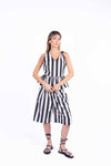 Top Peplum a Righe Bianco/Nero donna Tensione in - 2