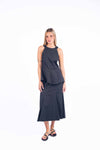 Top Peplo Halter Nero donna Tensione in - 5