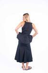 Top Peplo Halter Nero donna Tensione in - 3