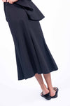 Gonna Midi Svasata Nera donna Tensione in - 3