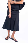 Gonna Midi Svasata Nera donna Tensione in - 5