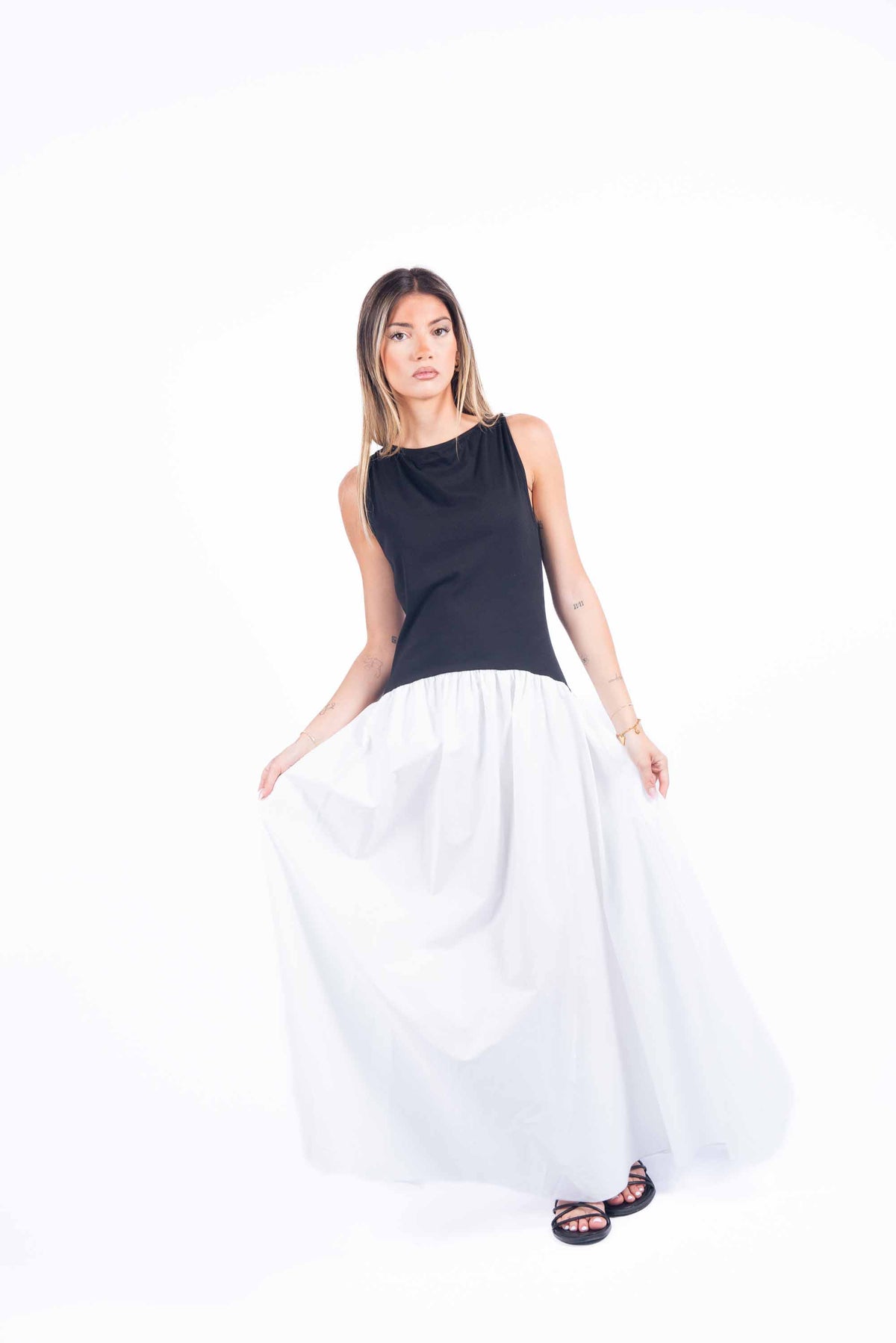 Abito Midi Combinato donna Tensione in - 1