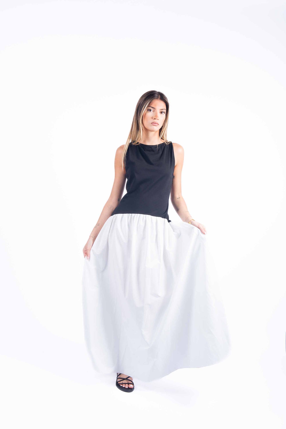 Abito Midi Combinato donna Tensione in - 2