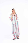 Pantaloni Misto Lino a Righe donna Tensione in - 2