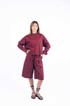 Camicia Crop Bordeaux donna Tensione in - 4