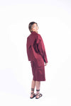 Camicia Crop Bordeaux donna Tensione in - 2