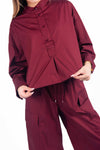 Camicia Crop Bordeaux donna Tensione in - 1