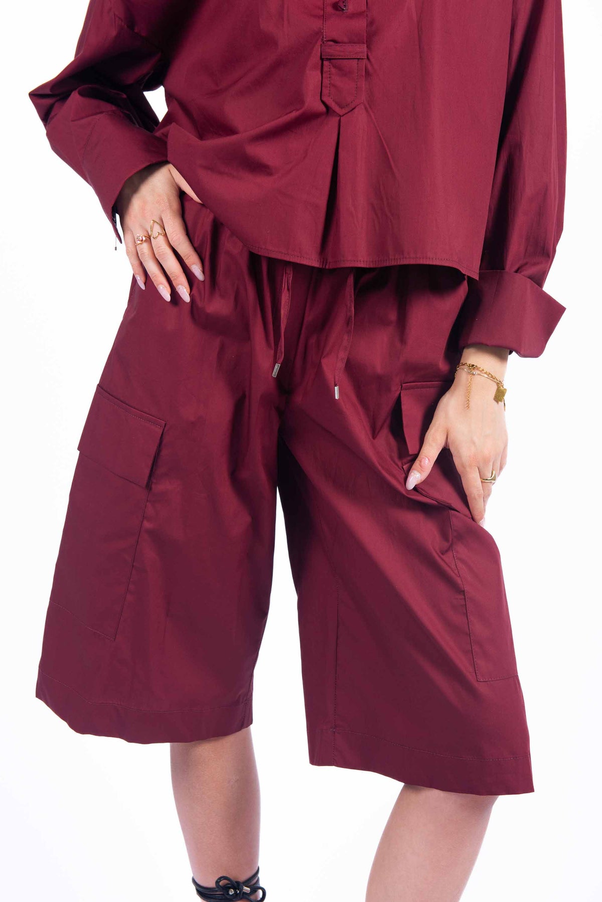 Bermuda Cargo Bordeaux donna Tensione in - 1