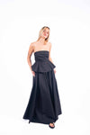 Maxi Gonna Nera donna Tensione in - 5