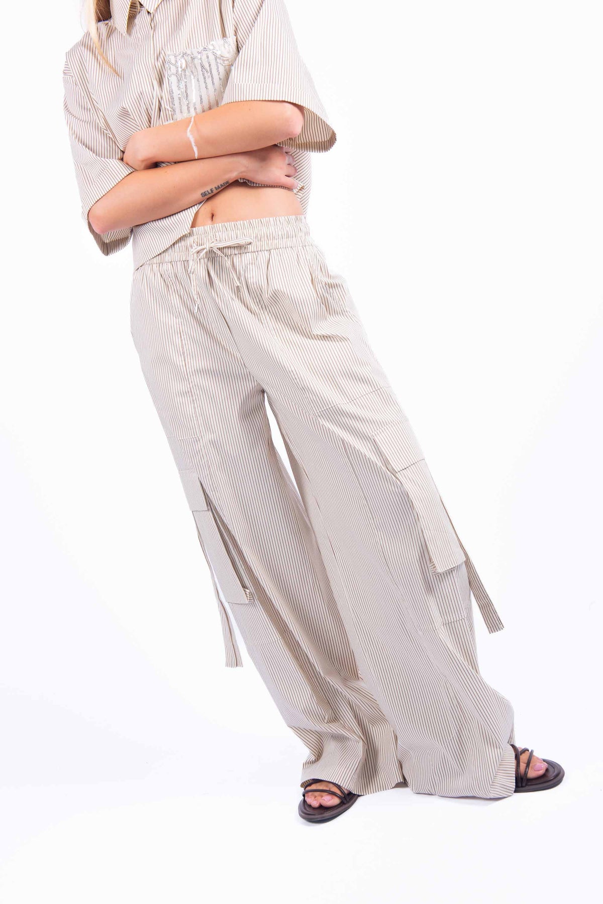 Pantaloni Cargo a Righe donna Tensione in - 1