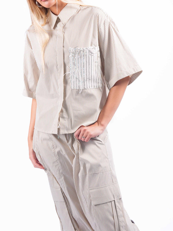 Camicia a Righe da donna Tensione in