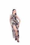 Top con Stampa Animalier Panna/Marrone donna Tensione in - 4