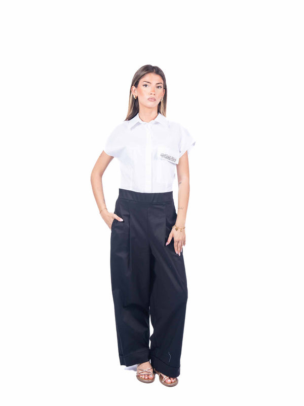Tuta Combinata con Dettaglio Jewel Bianco/Nero da donna Tensione in