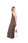 Abito Lungo Stampa Animalier donna Tensione in - 2