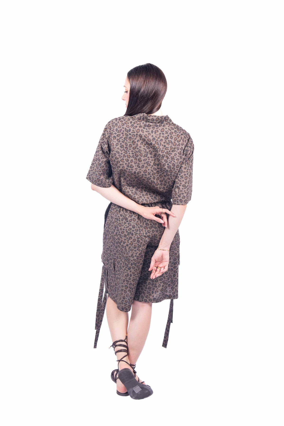 Camicia Crop Animalier donna Tensione in - 6