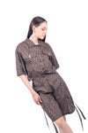 Camicia Crop Animalier donna Tensione in - 4