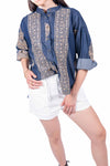Camicia Chambray con Ricami donna Tensione in - 1